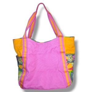 LIKE NEW Vera Bradley Small Colorblock Tote In Jazzy Blooms
